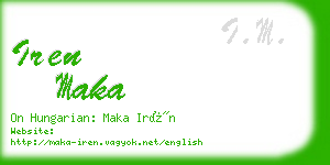 iren maka business card